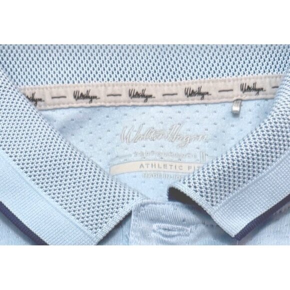 Walter Hagen Golf Polo Shirt Men XL Powder Blue Athletic Fit Stretch Performance - Picture 5 of 7